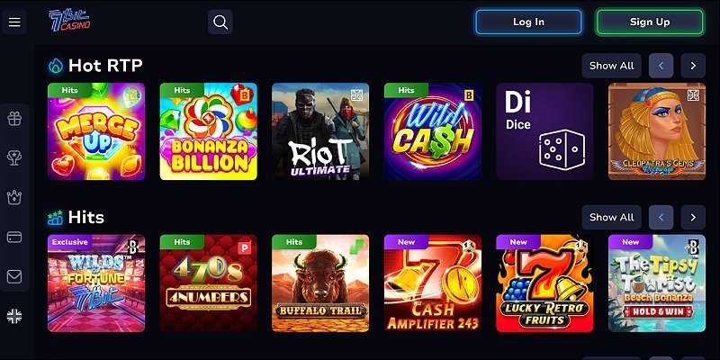 7Bit Casino crypto casino lobby