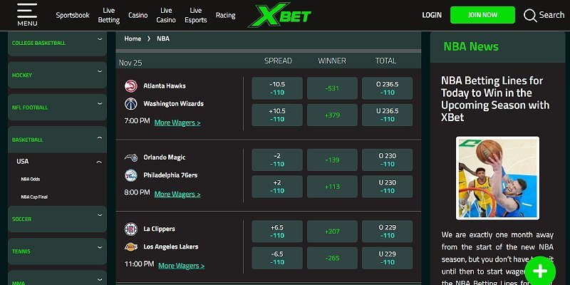 Xbet crypto casino lobby